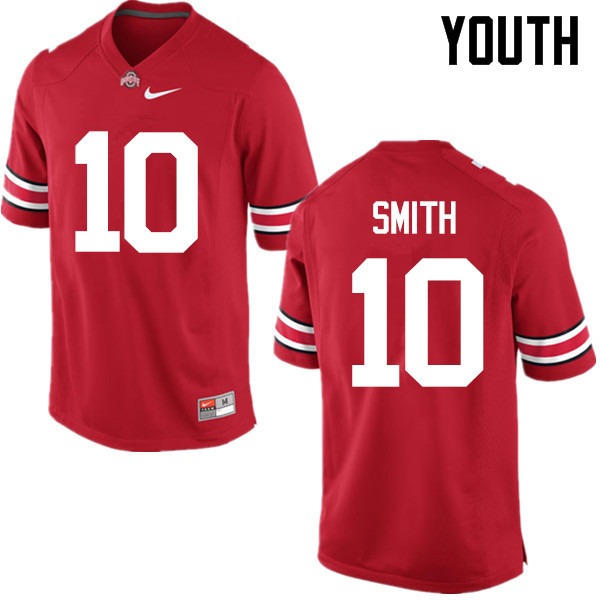 Youth Ohio State Buckeyes #10 Troy Smith College Football Jerseys Game-Red